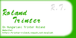 roland trinter business card